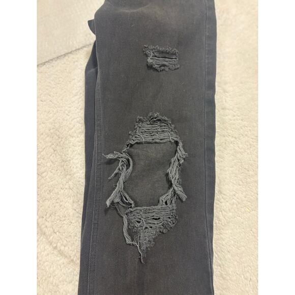PacSun 90’s Boyfriend Distressed Black Jeans vtg inspired goth grunge - Picture 2 of 9